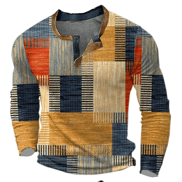 Maglione lavorato a maglia waffle uomo, pullover caldo e alla moda