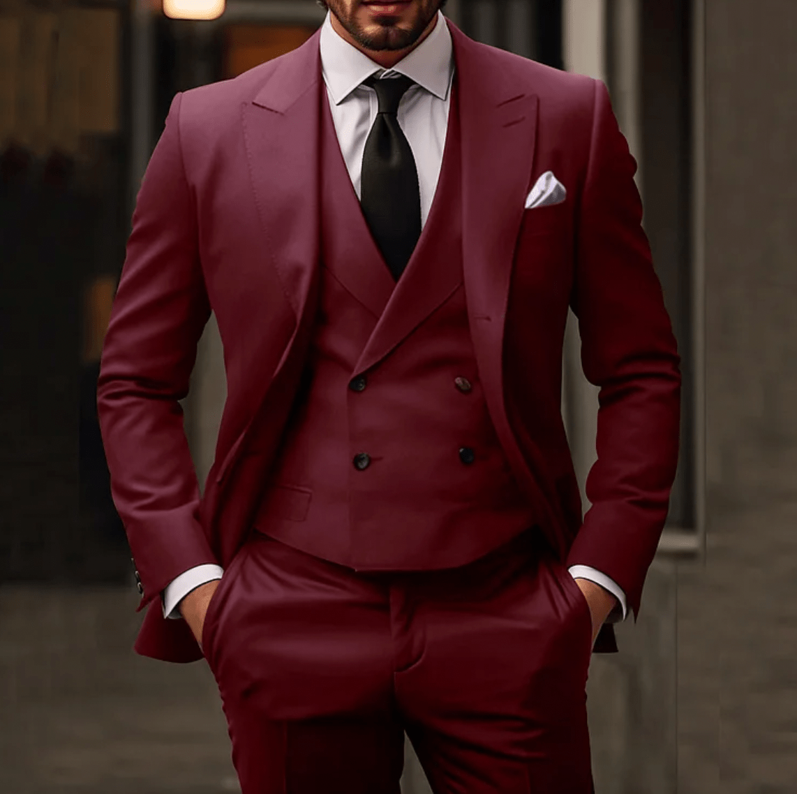 Abito da Sposa Uomo Classico Tre Pezzi Design Formale