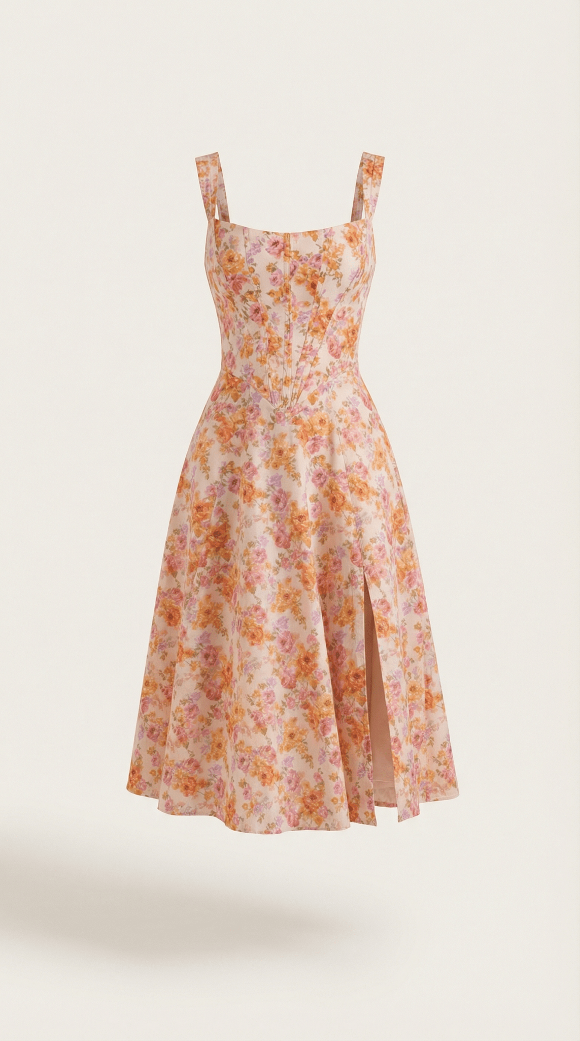 Damen Midikleid Herzausschnitt A-Linien-Silhouette