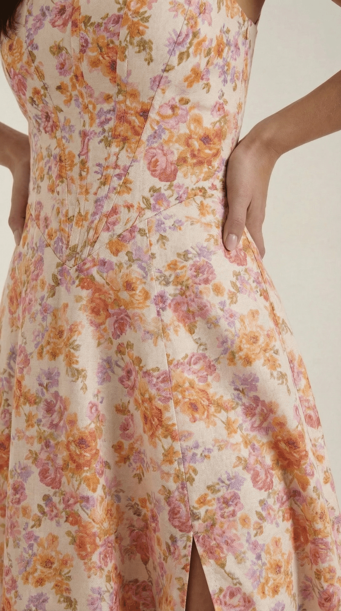 Damen Midikleid Herzausschnitt A-Linien-Silhouette