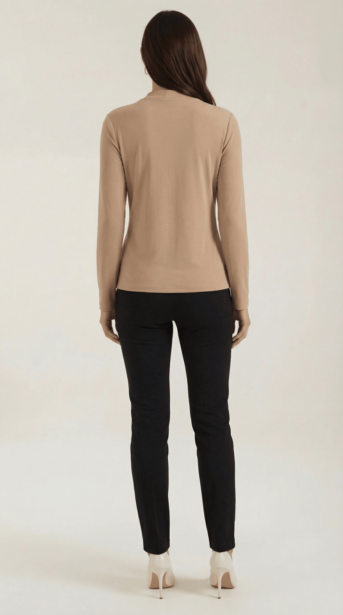 Blusa da donna — Maniche lunghe, collo alla coreana, vestibilità regolare