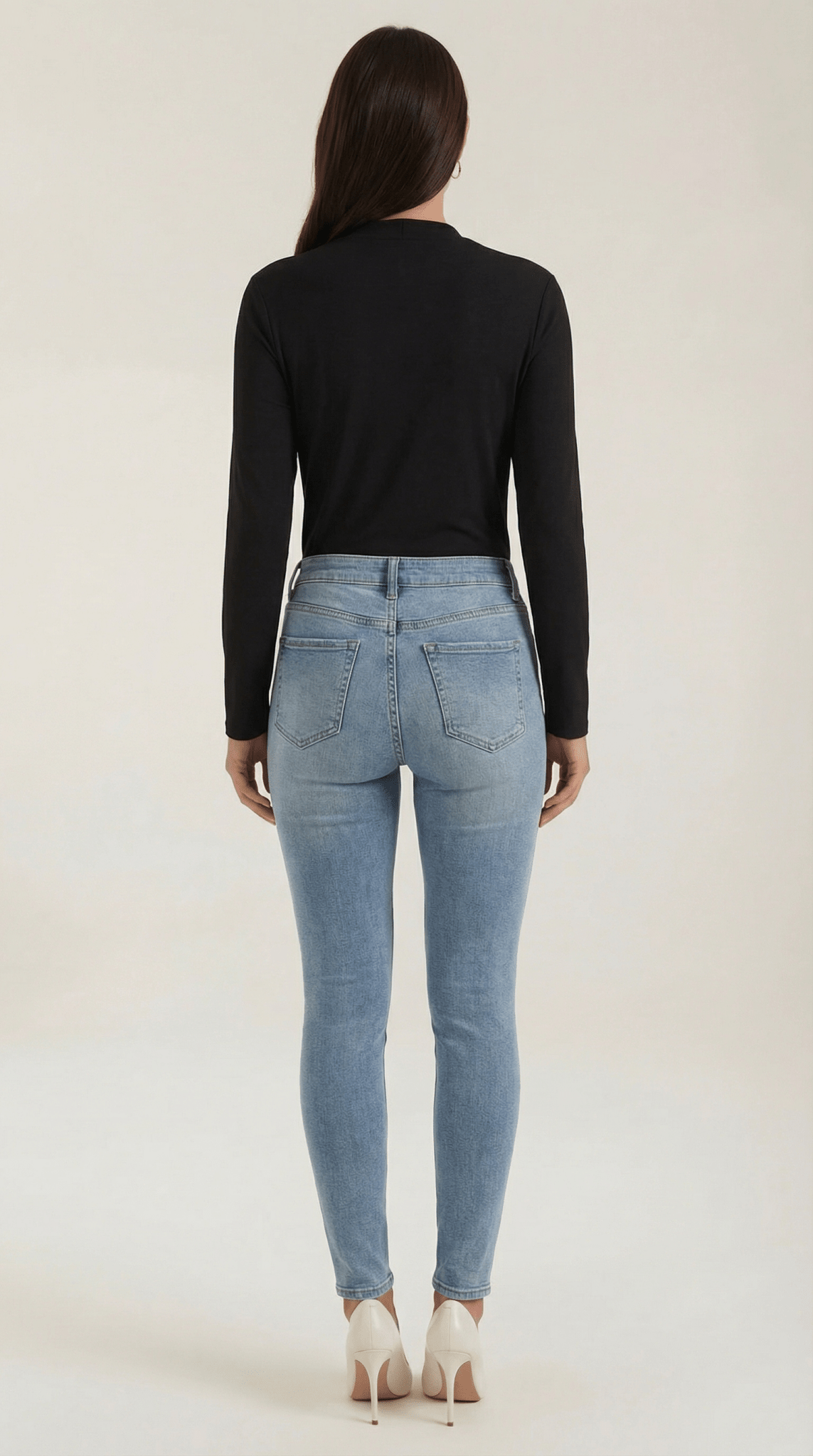 Blusa da donna — Maniche lunghe, collo alla coreana, vestibilità regolare