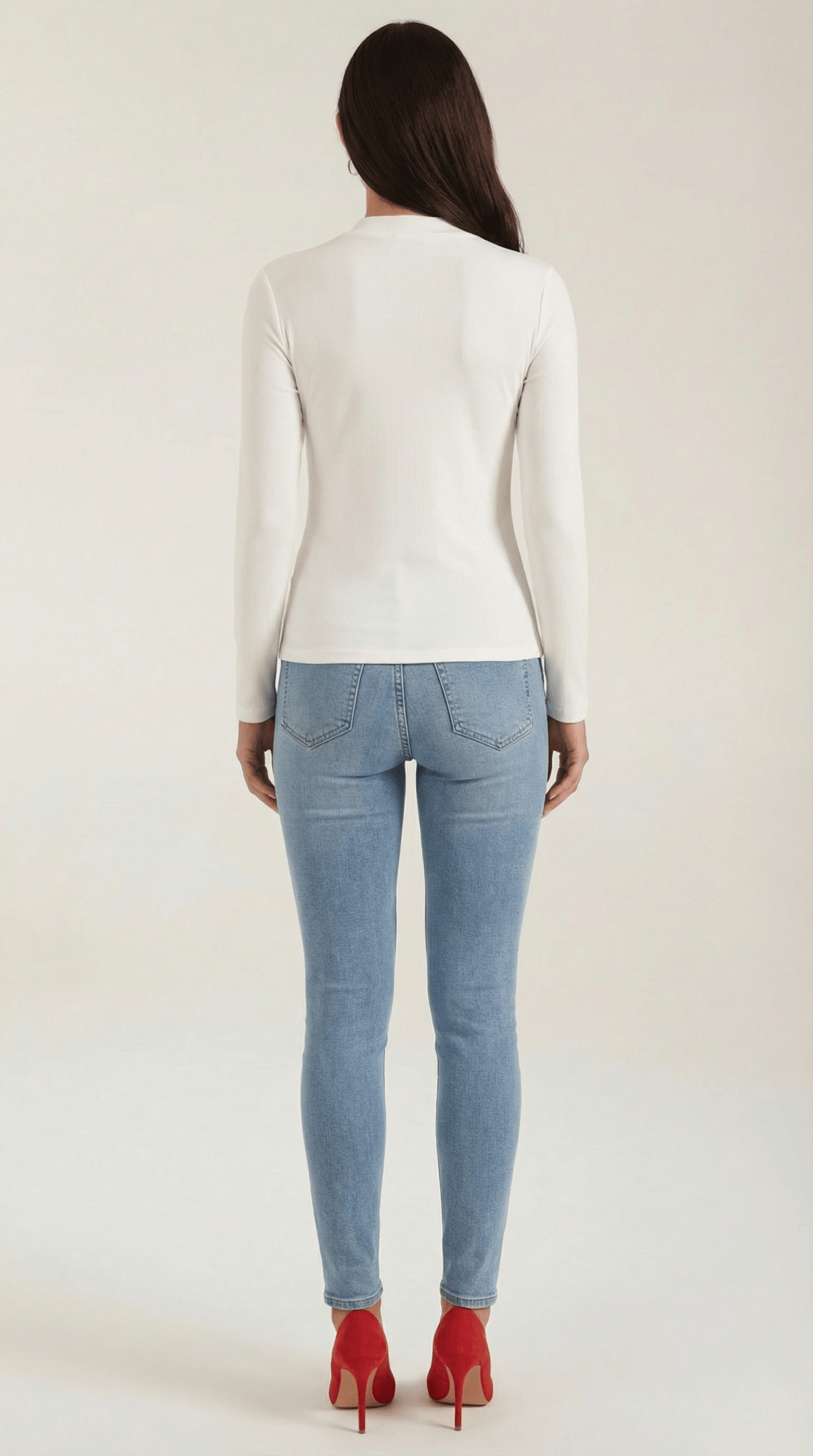 Blusa da donna — Maniche lunghe, collo alla coreana, vestibilità regolare