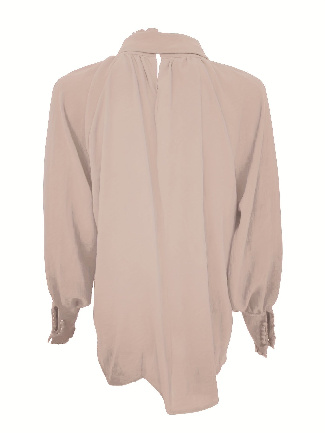 Blusa da donna — Maniche lunghe, collo con fiocco, maniche arricciate