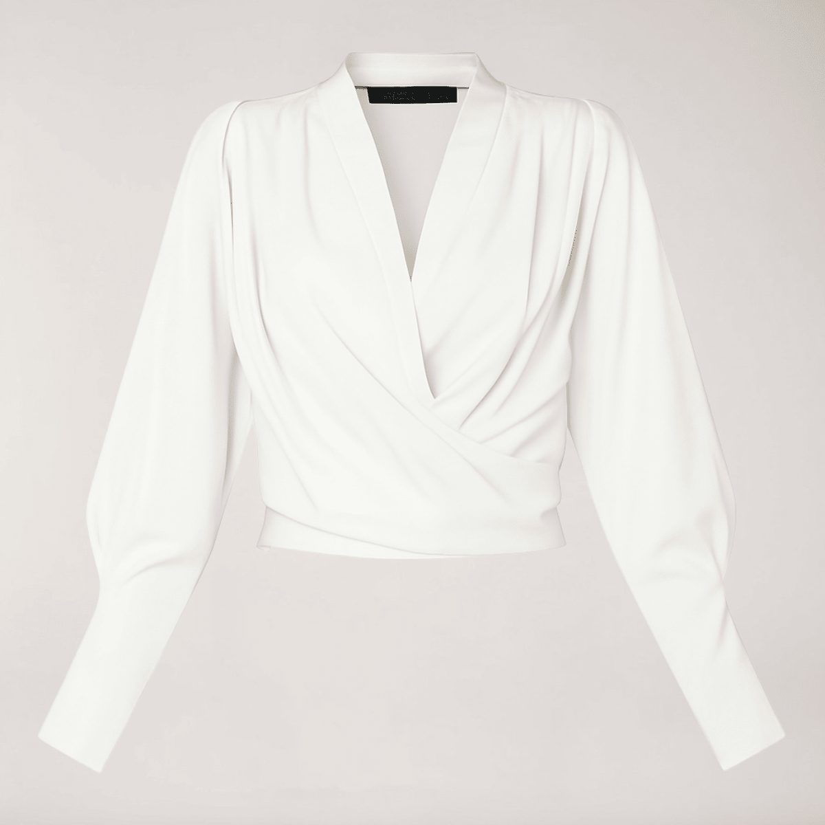 Blusa da donna — Scollo a V, vestibilità regolare, vita strutturata