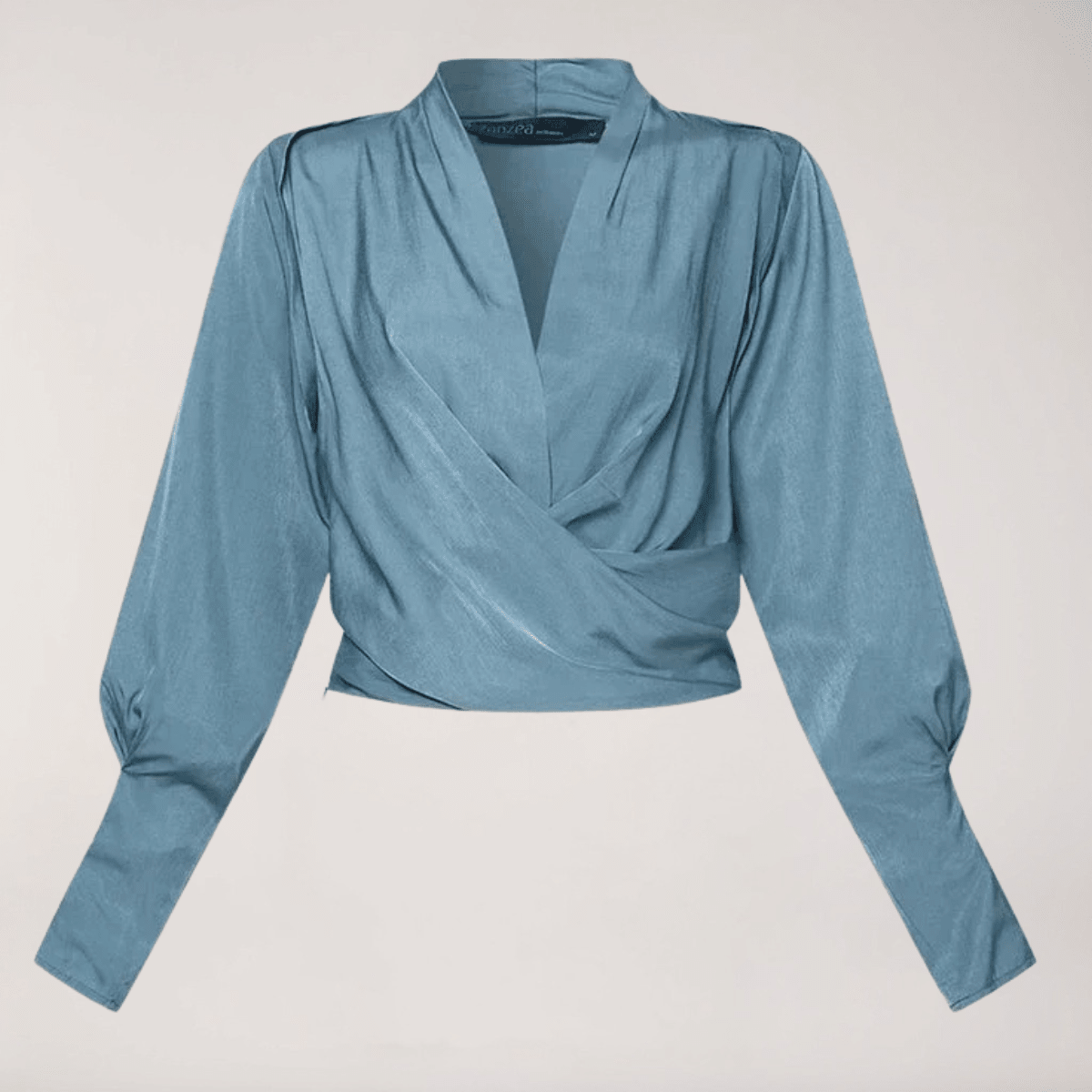 Blusa da donna — Scollo a V, vestibilità regolare, vita strutturata
