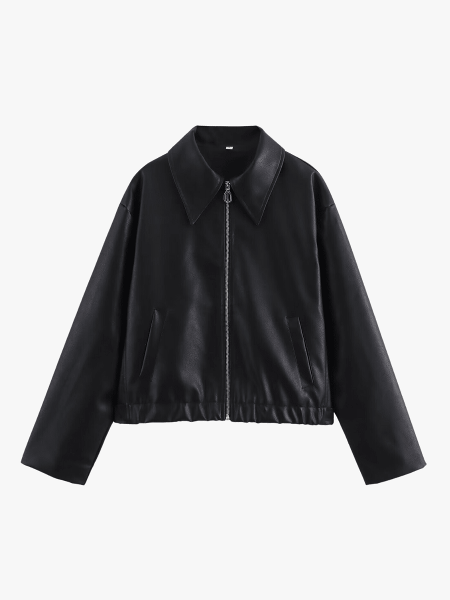 Giacca donna — Chiusura frontale con zip, collo con rever