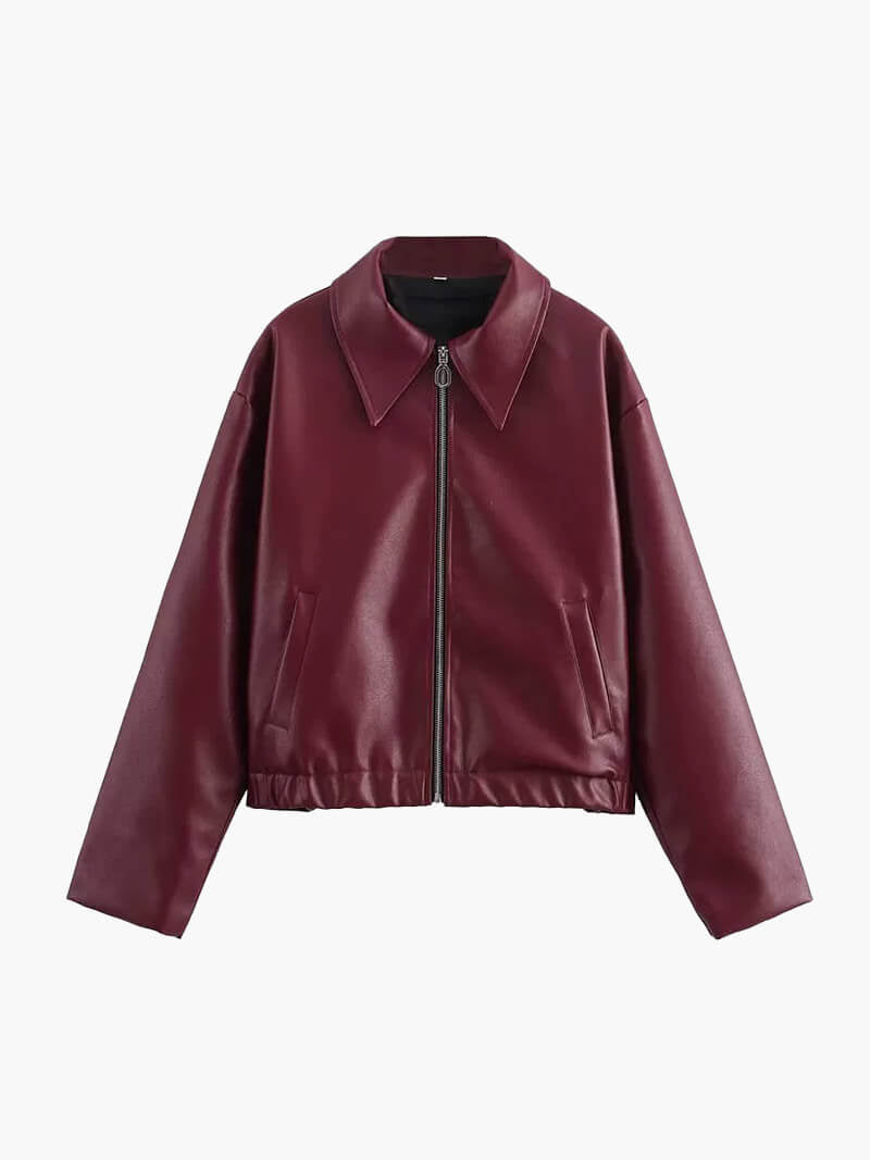 Giacca donna — Chiusura frontale con zip, collo con rever