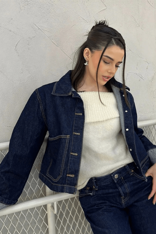 Completo giacca e gonna da donna — Gonna corta a vita alta