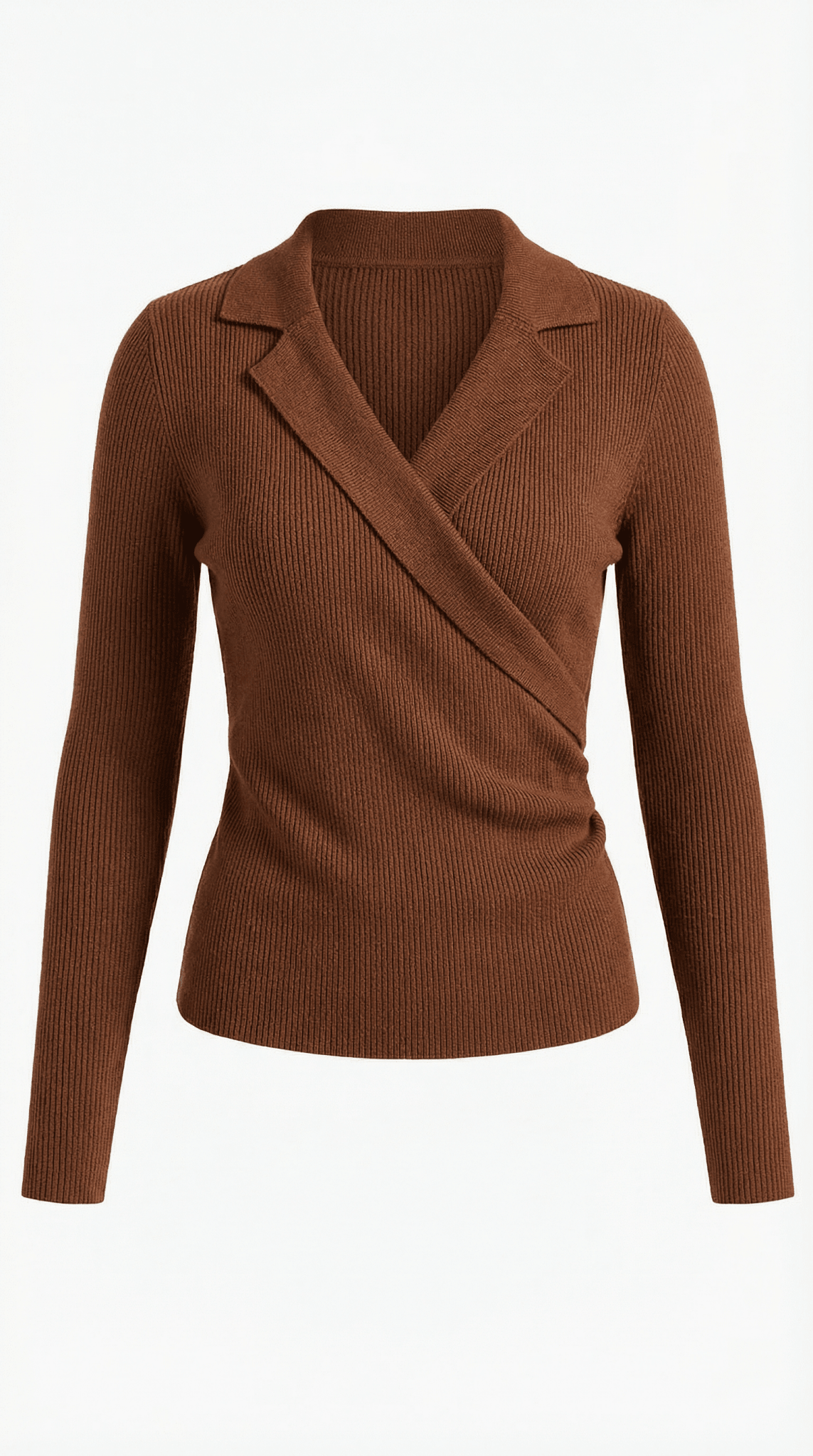 Maglione da donna — Vestibilità aderente, collo avvolgente con design a collo alto