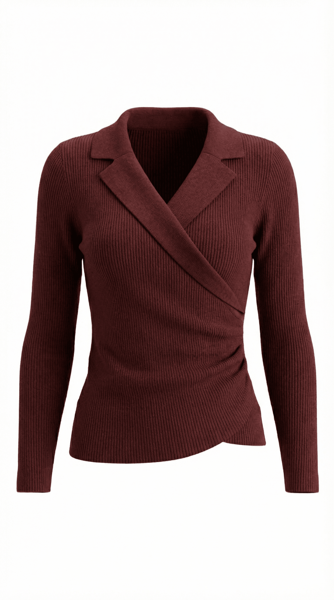 Maglione da donna — Vestibilità aderente, collo avvolgente con design a collo alto