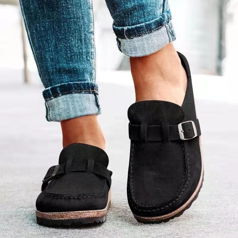 Mocassini da donna — Slip-on con fibbia, punta chiusa, profilo basso
