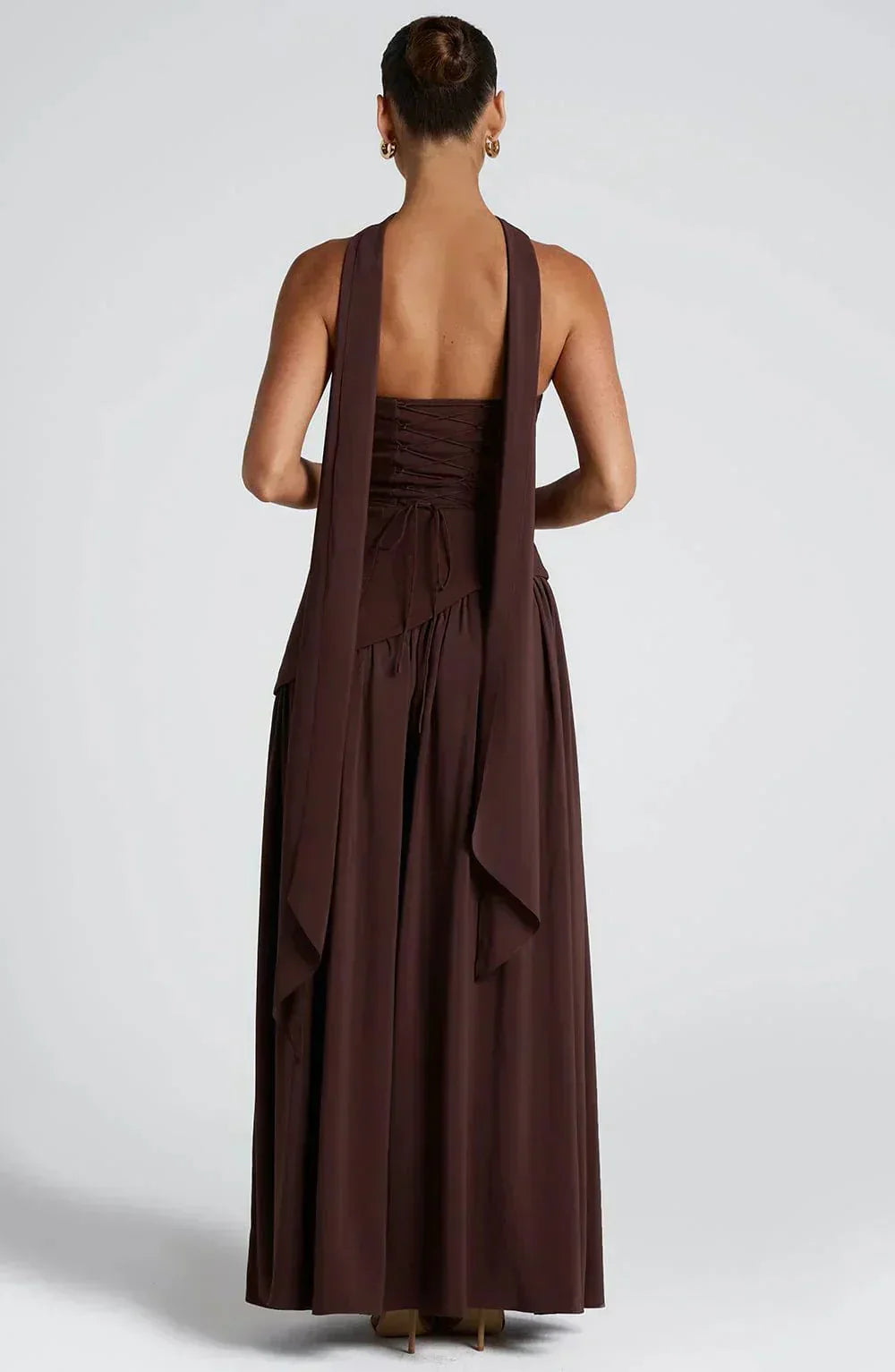 Damen Maxikleid — Trägerlos Hoher Schlitz Figurbetonter Schnitt