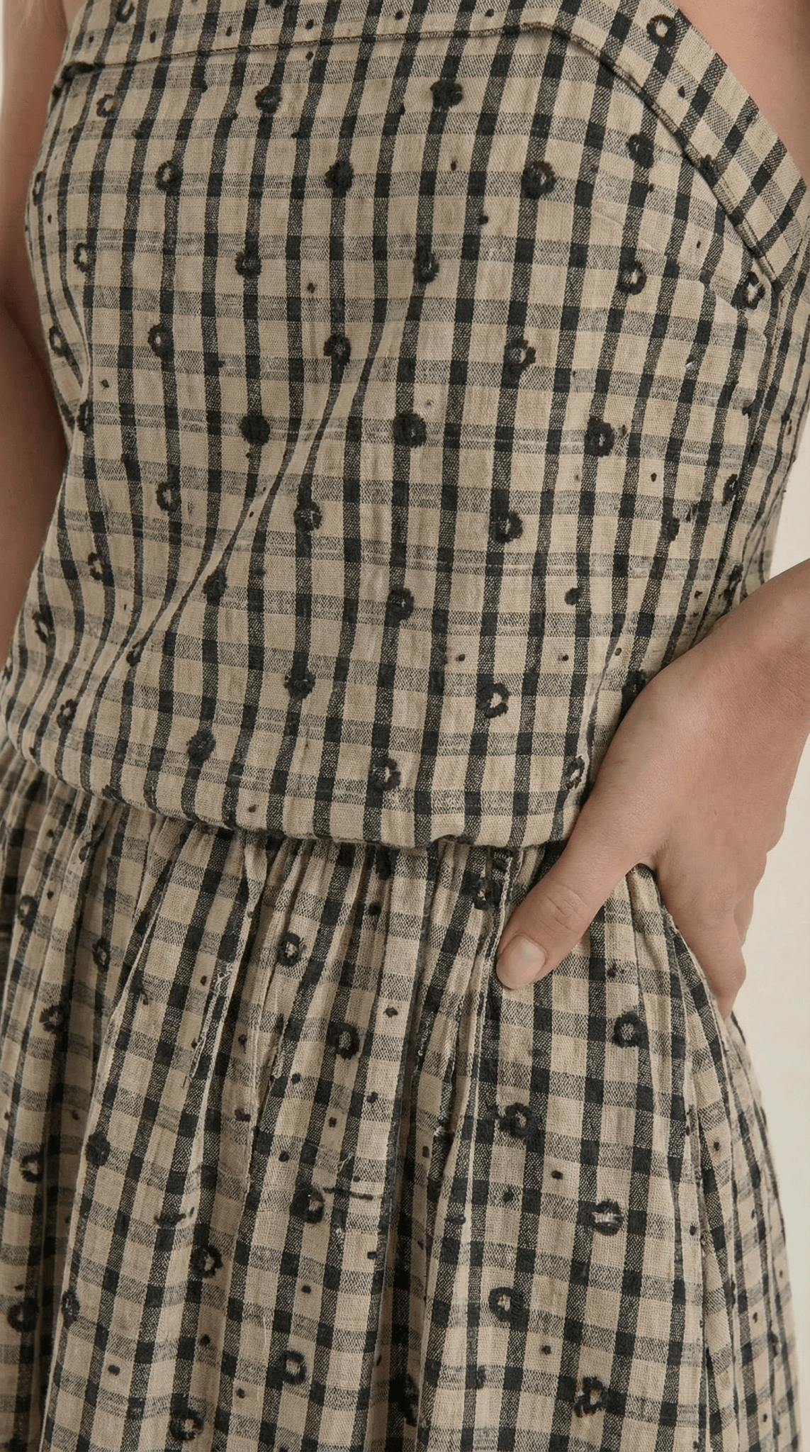 Damen Midikleid - Quadratischer Ausschnitt Ärmellos Lockerer Schnitt