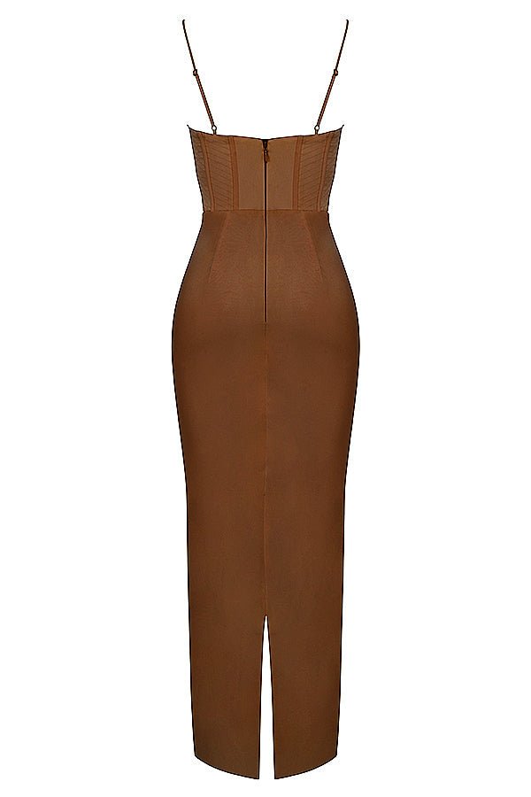 Vestido mini para mujer — ajustado con cierre trasero de lazo plisado