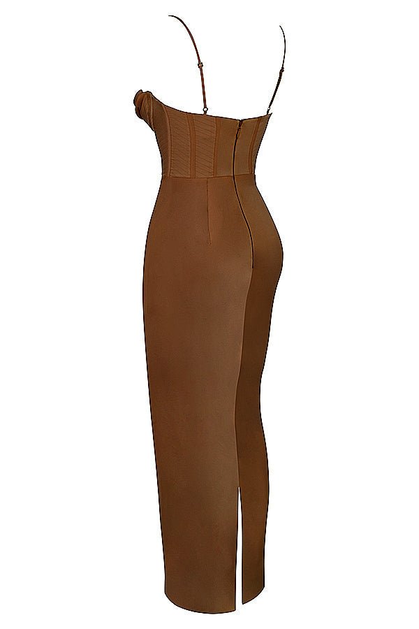 Vestido mini para mujer — ajustado con cierre trasero de lazo plisado