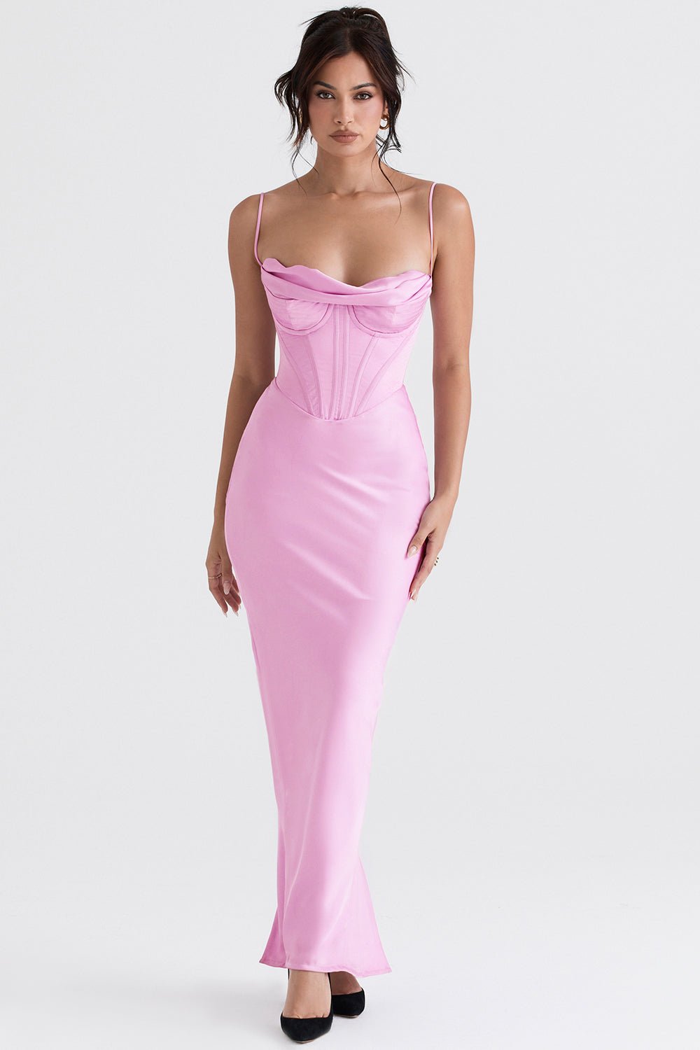 Vestido mini para mujer — ajustado con cierre trasero de lazo plisado