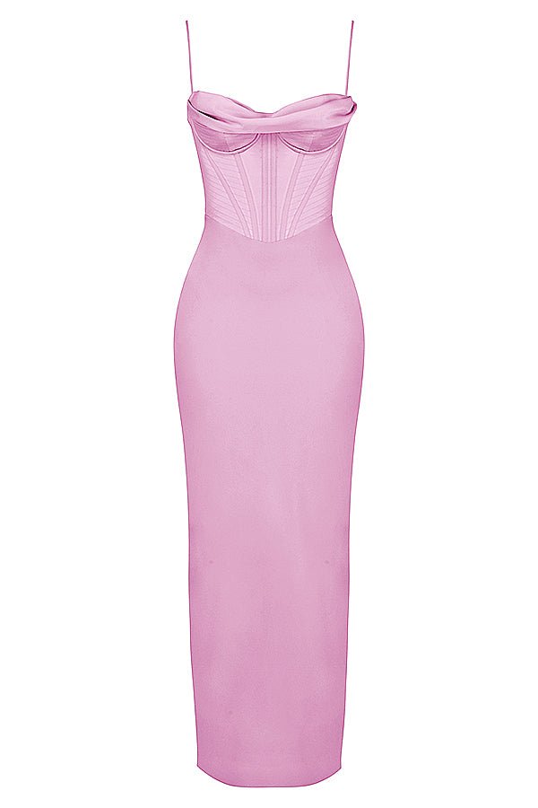 Vestido mini para mujer — ajustado con cierre trasero de lazo plisado