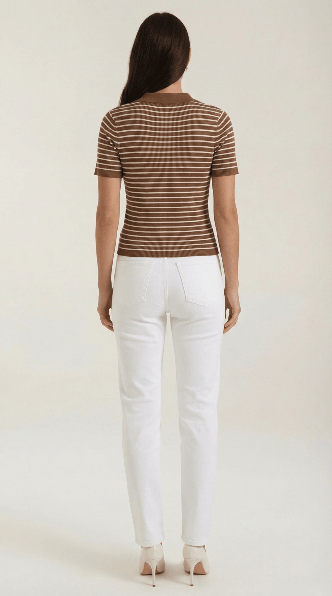 Damen-Poloshirt — Knopfleiste vorne mit Kragendesign  