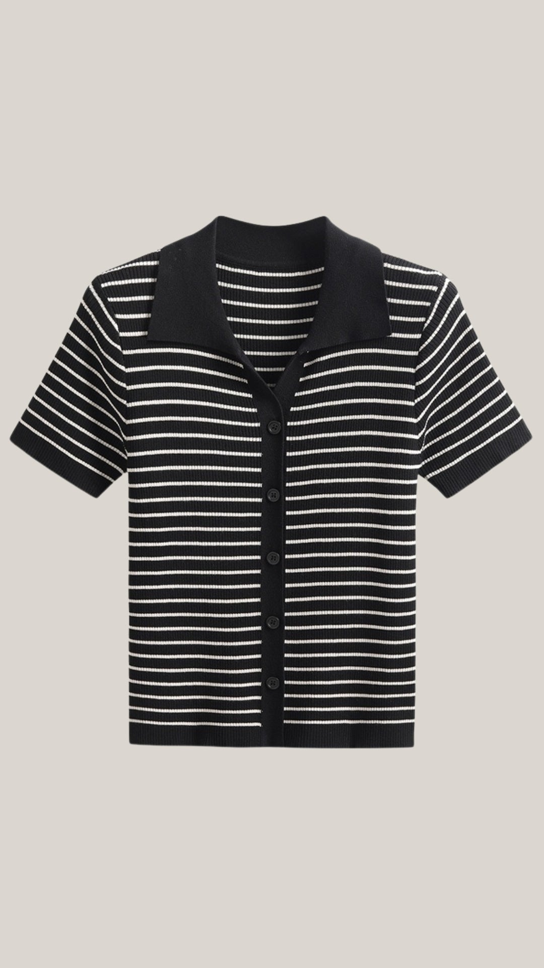 Damen-Poloshirt — Knopfleiste vorne mit Kragendesign  