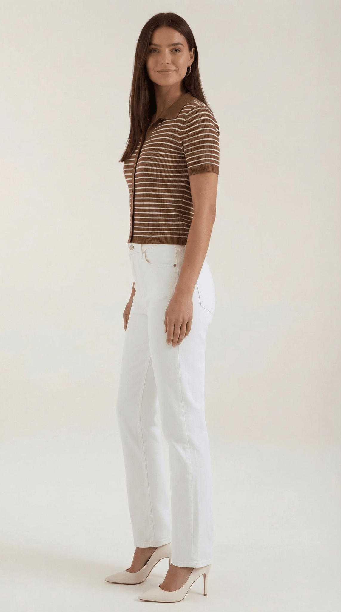 Damen-Poloshirt — Knopfleiste vorne mit Kragendesign  