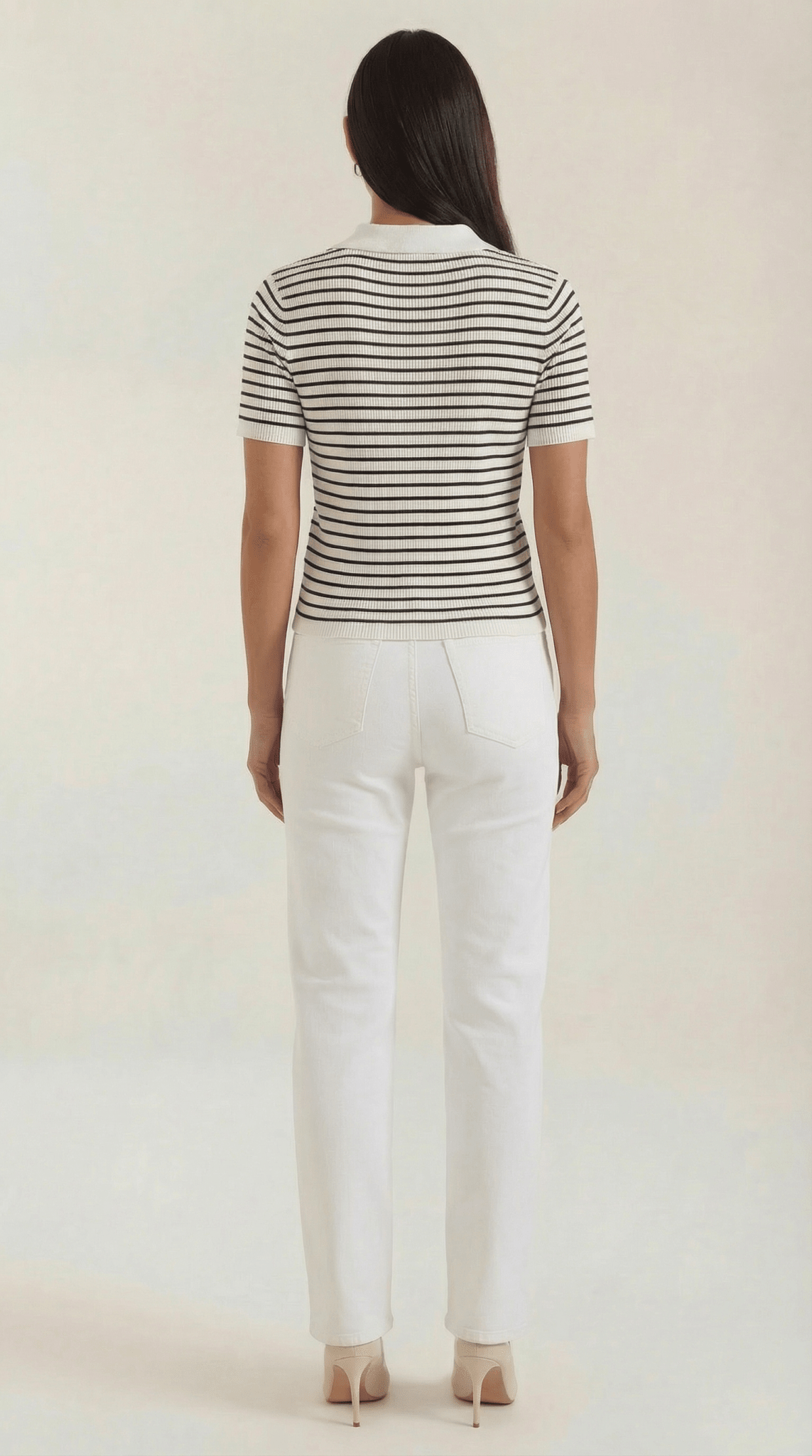Damen-Poloshirt — Knopfleiste vorne mit Kragendesign  