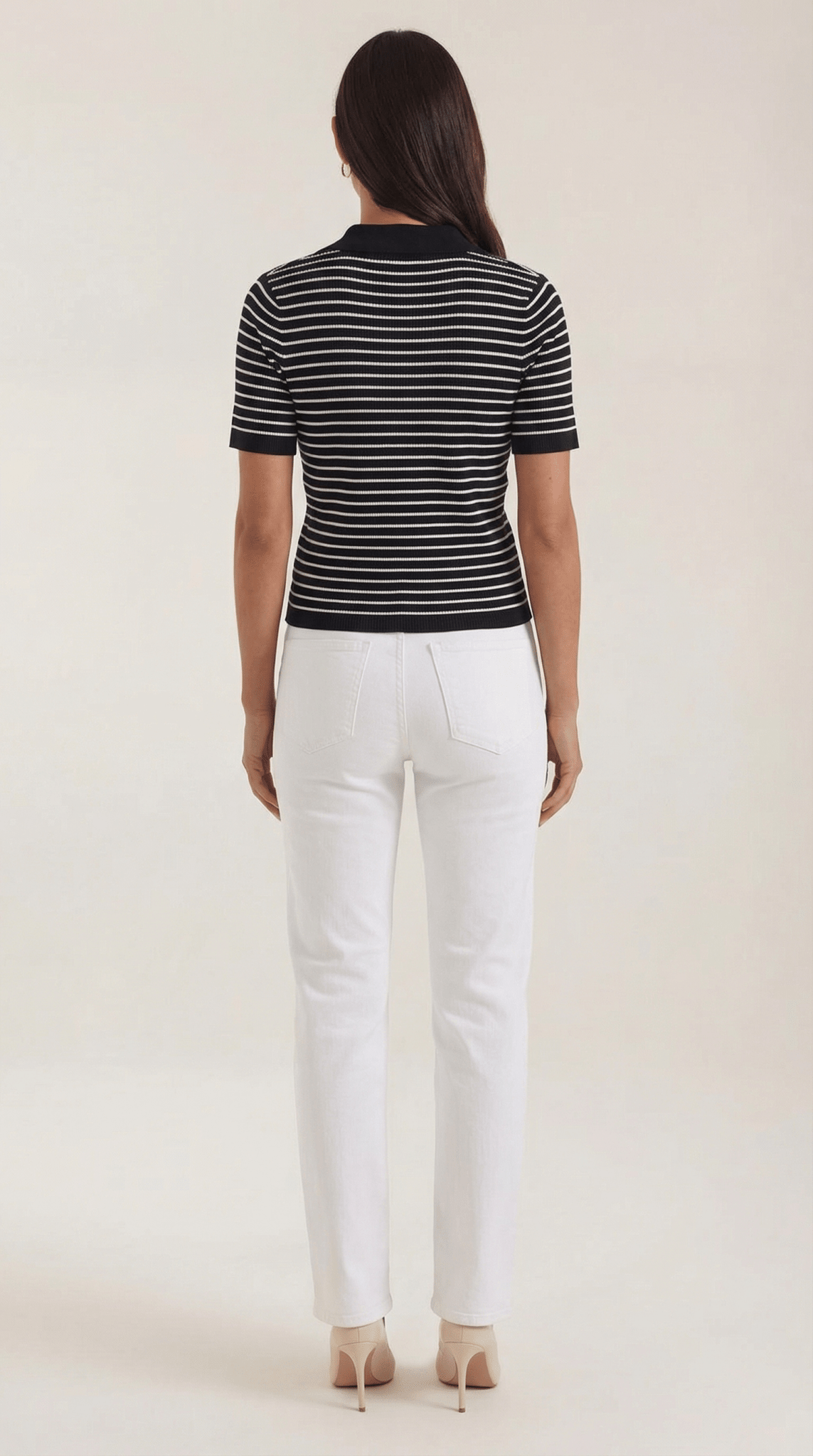 Damen-Poloshirt — Knopfleiste vorne mit Kragendesign  