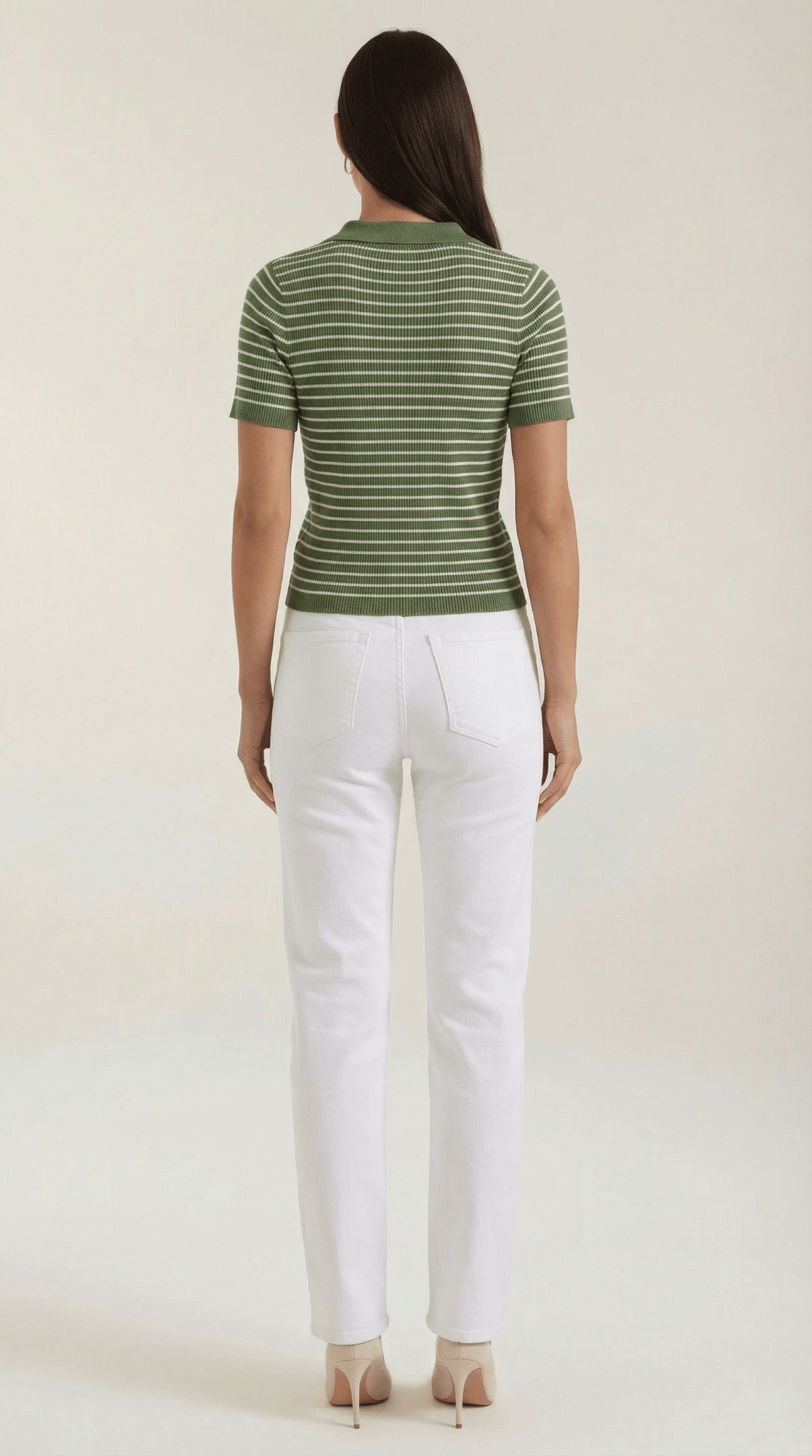 Damen-Poloshirt — Knopfleiste vorne mit Kragendesign  