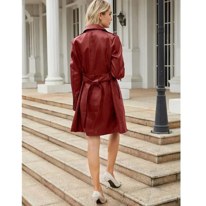 Vestito camicia donna — Maniche lunghe, cintura in vita, chiusura con bottoni