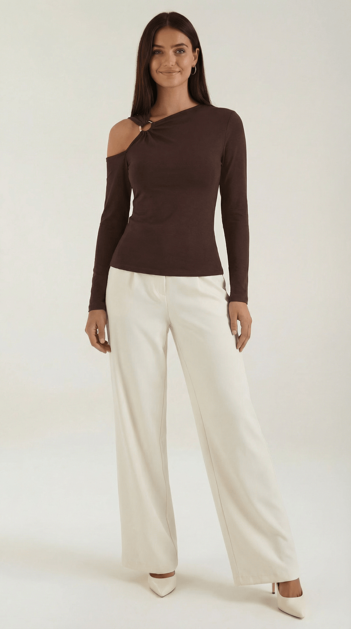 Top da donna — Senza maniche, monospalla con scollo asimmetrico