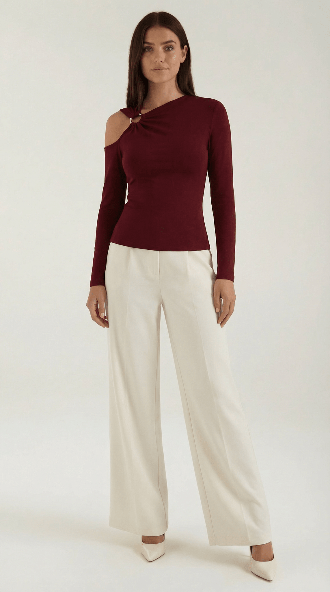 Top da donna — Senza maniche, monospalla con scollo asimmetrico