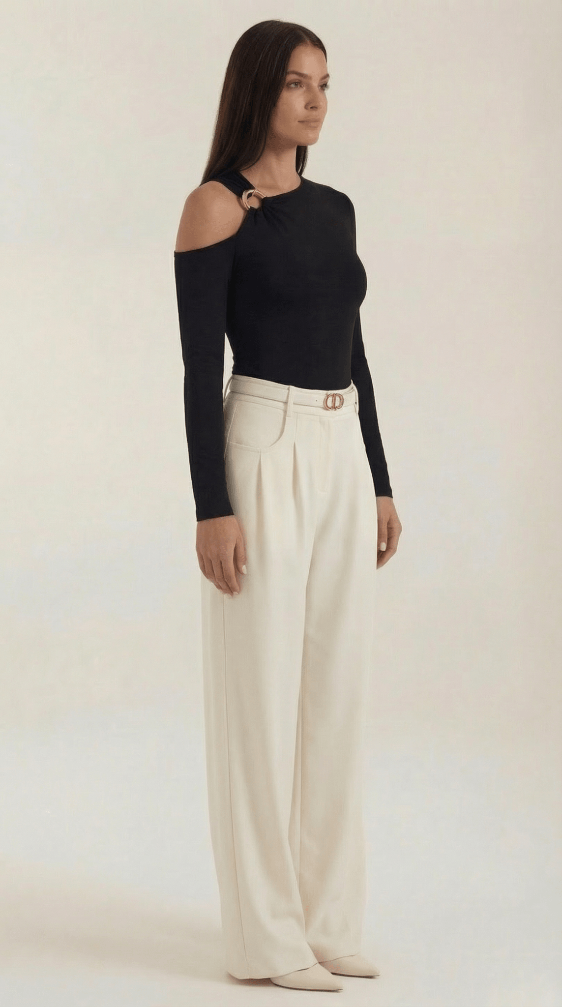 Top da donna — Senza maniche, monospalla con scollo asimmetrico