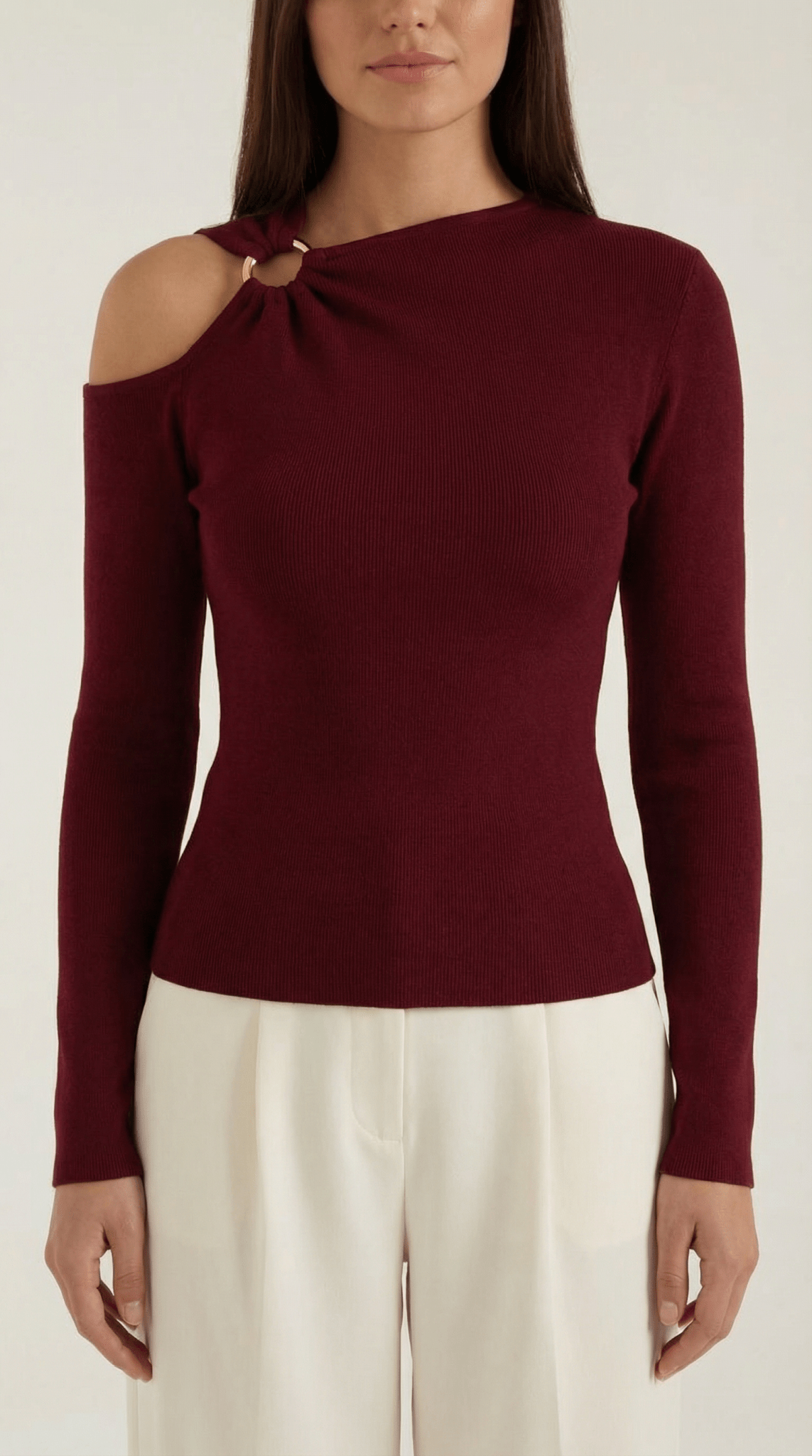 Top da donna — Senza maniche, monospalla con scollo asimmetrico