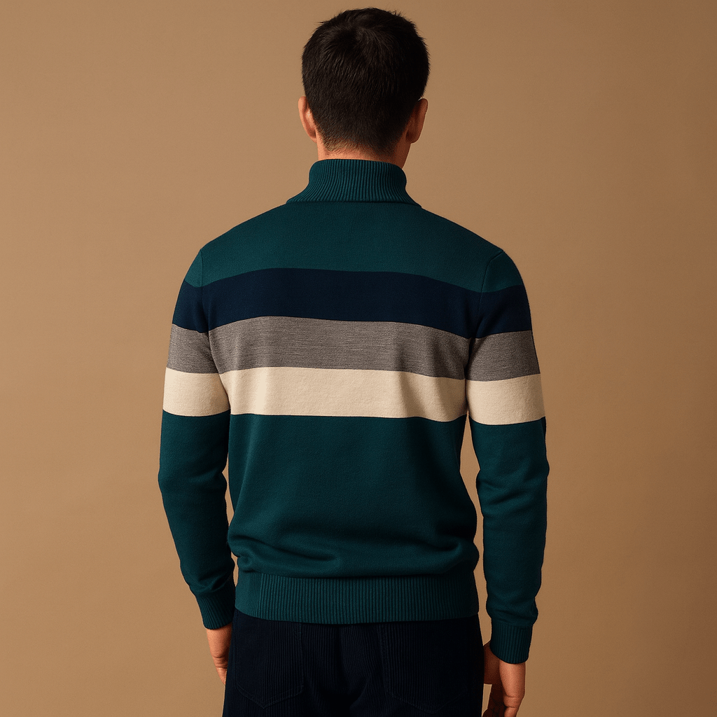 Pullover con zip uomo, vestibilità rilassata e casual